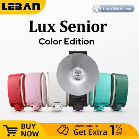 Godox Lux Senior Retro Color Speedlite GN14 Camera Flash Light Universal for Canon Sony Nikon Fuji O