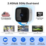 GIRAE Smart WiFi Camera 2MP Color Night Vision 24/7 Continuous Recording AI Enhanced Anti-Glare Home