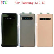 Rear Door Battery Cover Housing Case For Samsung S10 5G G977 G977B G977N Back Cover with Logo Repair