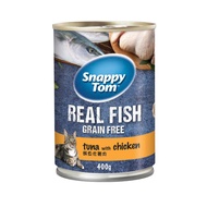 [Combo 12 Lon] Pate Snappy Tom Real Fish Mèo Lon 400G