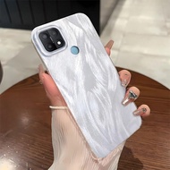 ฝาครอบกันกระแทกชุบด้วยไฟฟ้าหรูหราสำหรับ A15 OPPO เคสโทรศัพท์ CPH2179แวววาวด้วยเลเซอร์กากเพชรสำหรับ O