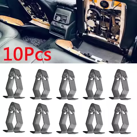 10Pcs Car Seat Guard Buckle V-Shaped Interior Panel Seat Backrest Iron Clip 8Z0867276 For Audi A3 A4