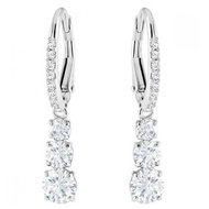 Swarovski 施華洛世奇  Attract Trilogy 大圈耳環 5416155 - 圓形切割, 白色, 鍍白金色 White