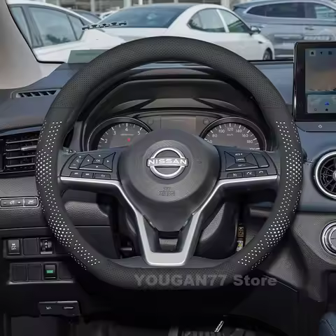 Leather Car Steering Wheel Cover For Nissan Qashqai j10 j11 j12 2025 Non-slip Auto Steering Wheel Ni