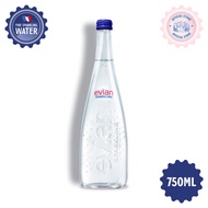evian Sparkling Natural Mineral Water Glass (750ml)