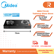 MIDEA Tabletop Glass Stove 4.7kW x 2 burners MGS-T211G