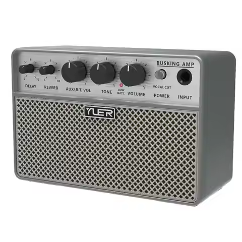 10W Acoustic Guitar Amp with Digital Delay/Reverb Effect Headphone Jack/OTG Wireles Small Guitars Am