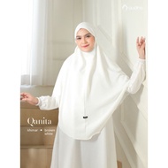 Qonita White Bone Khimar ORIGINAL Audina Hijab Rope Hijab Umrah Hajj Hijab Non-Pe/ Khimar Umrah Khim