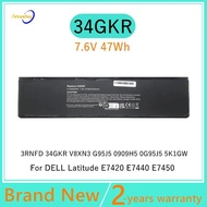 34GKR Laptop battery For DELL Latitude E7420 E7440 E7450 Series 3RNFD V8XN3 G95J5 0909H5 0G95J5 5K1G