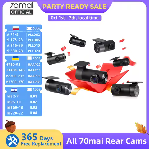 70mai Rear Cam RC06 RC11 RC12 RC14 RC22 Interior FC02 for 70mai 4K A810 A800SE 70mai A510 A200 A500S