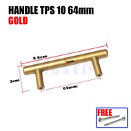 TPS-10 Tarikan Laci Bulat Huben  / Handle Laci Lemari Huben TPS-10 Bulet Solid & Black & Gold