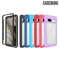 Google Pixel 7a CASEBURG Color Hybrid 前後四邊全包 軟邊透明硬底 加強型防撞手機殼 保護套 7289A