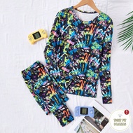 Teen Boys Snug Fit Cool Glow Gaming Loungewear Set - Colorful Black Cool Glow Gaming Loungewear 2-Pi