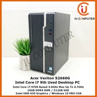 ACER VERITON S2660G MT INTEL CORE I7-9700 16GB RAM 512GB SSD USED DESKTOP REFURBISHED PC