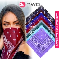 《 𝗛𝗘𝗥𝗜𝗧𝗔𝗚𝗘 𝗪𝗥𝗔𝗣 》 55cm Hip Hop Square Scarf Fashion Paisley Head Wrap Bandana Headband 涤纶方巾 NWD
