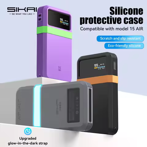 SIKAI Silicone Powerbank Case For CUKTECH No.15 AIR 100W Portable Power Bank 15000mAh Travel Design