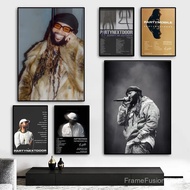 Retro Music Album P-Partynextdoor Painting Calligraphy HD Canvas Poster living room bedroom bar aest