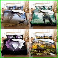B4 Jurassic World 3in1 Bedding Set Bed Sheet Quilt Cover Bedroom Washable Comfortable Suit 4B
