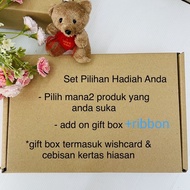 Gift Box with Ribbon/ kotak Hadiah siap dengan ribbon/ box hadiah kanak kanak/hadiah untuk murid mur