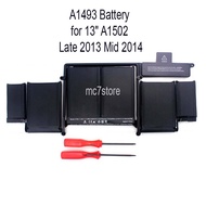 Battery A1493 forA1502 13inch Late 2013-Mid 2014 Free Screwdriver