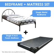 LZD [ASTAR] Cheapest Single Sleek Metal Bed frame + Mattress Set FOAM SPRING