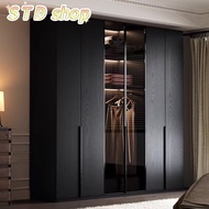2/3/4/5/6/8 Doors Modular Wardrobe Black Bedroom 0.7/1/1.2/1.4/1.6/1.8/2/2.2/2.4/2.7/3m Modern Luxur