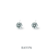 Ravipa | Classic Single Diamond Studs (6mm) - ต่างหู