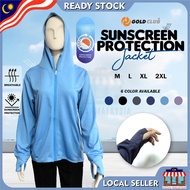 GOLD CLUB UV Sun Protection Jacket/ Women Sport Zip Hoodie/ 防晒衣 UV Jacket UV Protection Jacket Sunsc