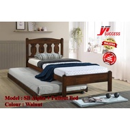 Yi Success Alpha Wooden Single Bed Frame / Quality Single Bed / Katil Bujang Kayu / Slat Bedbase / Bedroom Furniture