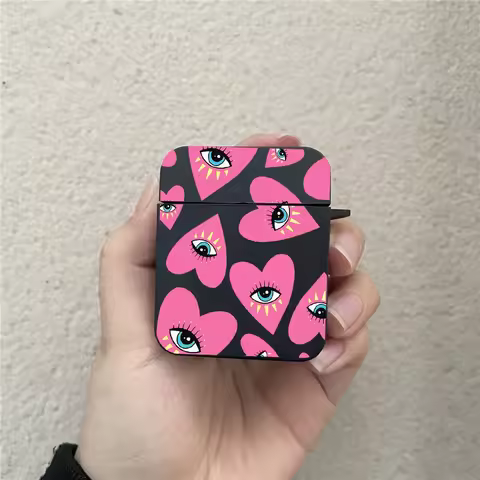 Fashion Lucky Eye Blue Evil Eye Print Earphone Case For Airpods 4 2 3 Pro Wireless Headphone Cover F