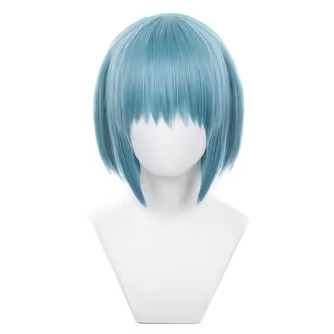 Short Blue Cosplay Miki Sayaka Anime Wig Heat Resistant Halloween Costume party Wig