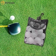 [Perfeclan] Golf Ball Bag Portable Small Ball Holder with Hook for Belt Ball Organizer Golf Ball Storage Bag Net Bag