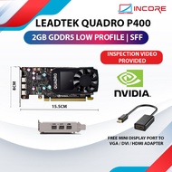 NVIDIA Quadro P400 2GB GDDR5 64 Bit SFF Small Form Factor Graphic Card 3D Modeling Design Rendering 