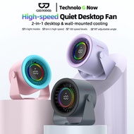 GOOJODOQ 4000mAh Desk Fan Rechargeable Electric Desktop Turbo Jet Silent Strong Wind Portable