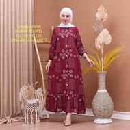 dress andin motif bunga gamis bahan rayon premium pakaian muslim