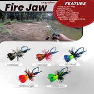 EXP FIRE JAW JUMP FROG 26MM 7G Thailand Wood Jump Frog Fishing Lure, Expert Snakehead Hunter Haruan/Bujuk