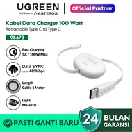 Ugreen USB C to USB C Cable 100W Retractable Fast Charging Cable 65905 95673