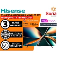 (Free Delivery Kedah, Penang&Perlis)Hisense 55/65/75/85 Inch U6Q ULED Mini LED 4K 144HZ Smart TV 55U