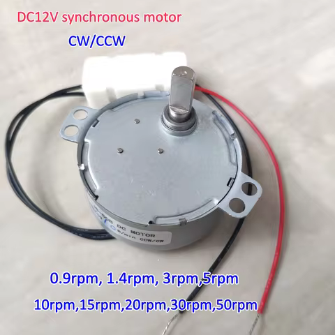 Brushless Motor DC 12V 24V 4W Synchronous Motor CW/CCW 1rpm 3rpm 5rpm 10rpm 20rpm 30rpm 60rpm DC Gea