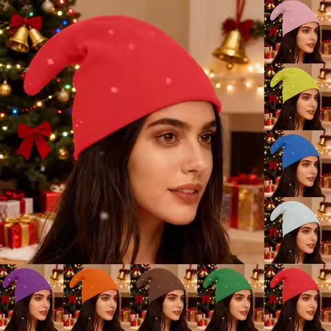 Christmas Elf Hat Elf Christmas Hat 9 Colors Optional Home Decoration Party Dwarf Color Hat Cloth Pr