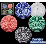 泰国🇹🇭佛牌 【理事版｜一套4尊｜泽度金富裕天神】Jatukam Ramathep Lp Thuad Wat Phramahathat Thailand Amulet Committee Set 龙婆