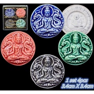 泰国🇹🇭佛牌 【理事版｜一套4尊｜泽度金富裕天神】Jatukam Ramathep Lp Thuad Wat Phramahathat Thailand Amulet Committee Set 龙婆