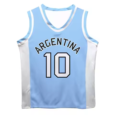 Argentina #10 Messi #9 Alvarez Basketball Jersey Retro Tank Top Breathable Sports Vest Football Fans