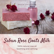 HANDMADE Rose Oil Goats Milk Soap Sabun Ros Susu Kambing Asli Segar Anti Aging Moisturizing Organic