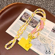 Trendy Fashion Mobile Phone Lanyard Crossbody Adjustable Cute Fat Star Pendant Dopamine Hand-Woven M