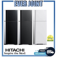 Hitachi R-VG560P7MS [450L] 2 Glass Door Fridge +Free Vacuum cleaner + Free disposal