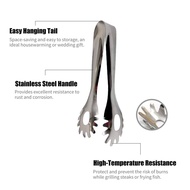 aliwell Phefop Stainless Steel Cooking Tong High Temperature Proof Kitchen Professional Chef Tweezer