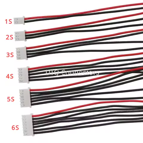 JST-XH2.54mm 1S 2S 3S 4S 5S 6S 8S Lipo Battery Balance Charger Cable B6 Connector Plug Wire 22AWG 10