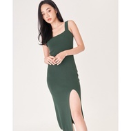 (L) TheClosetLover Esther Knitted Midi Dress in Forest