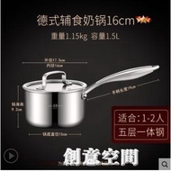吉度小奶鍋不黏鍋304不銹鋼加厚寶寶輔食鍋牛奶鍋家用泡面煮湯鍋
